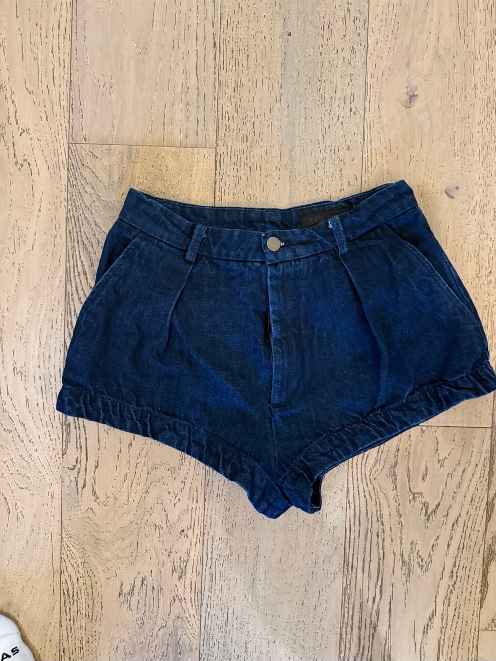 Zara Dark Navy High-Waist denim Shorts